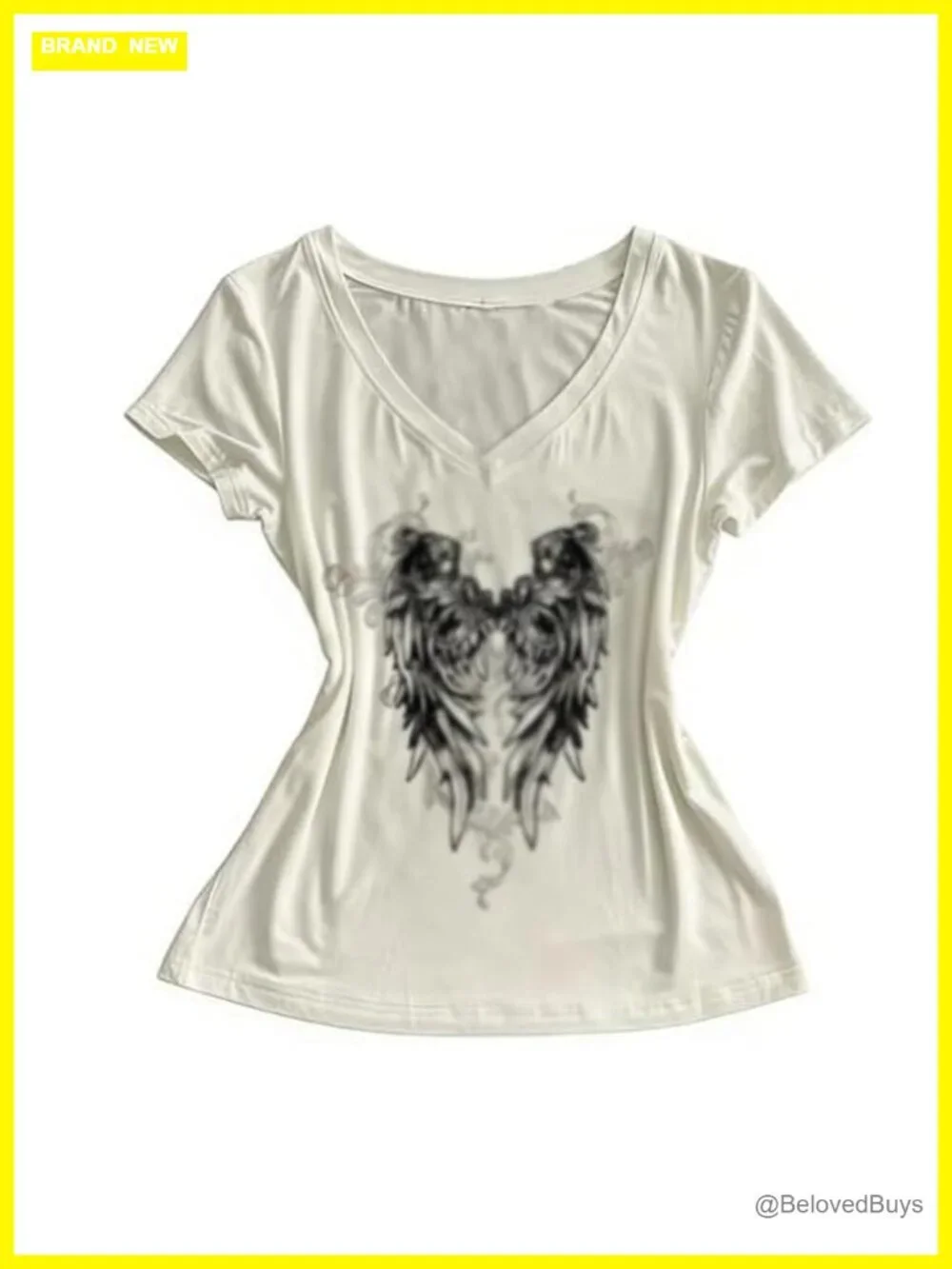 Women's Vintage Graphic T-Shirt Y2K Grunge Goth Emo Alt Fairy Tee